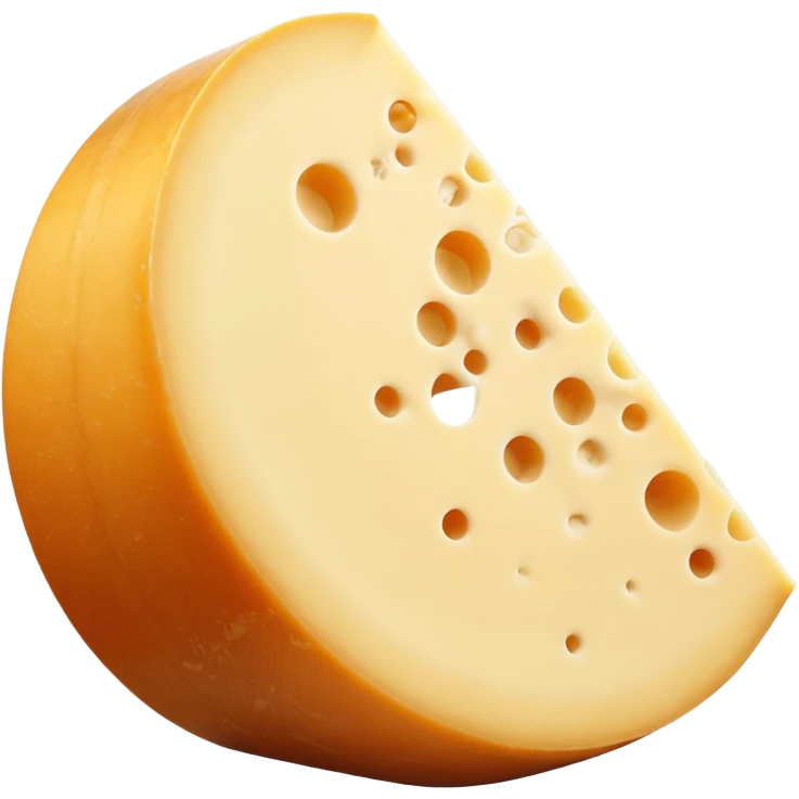 reblochon cheese whole round wheel soft washed rind light orange-beige mottled velvety wedge cut creamy pale yellow interior smooth gooey near rind no board knife or garnish soft lighting emoji scale emoji