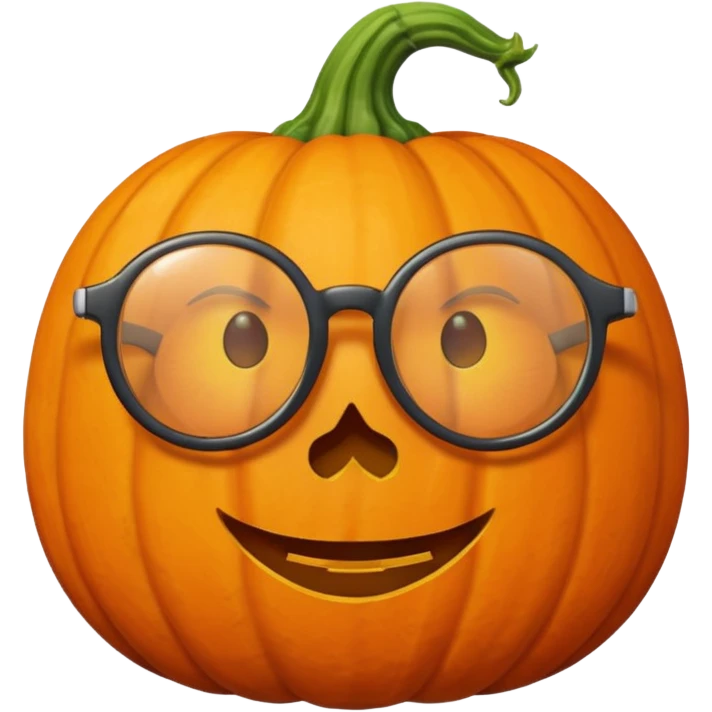 punkin with glasses emoji