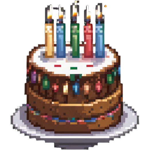 birthday cake with candles emoji