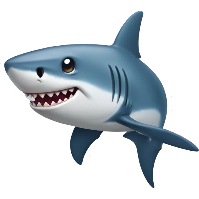 Shark with bow emoji