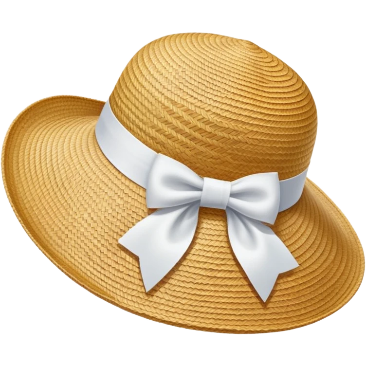 sun hat with a white bow emoji