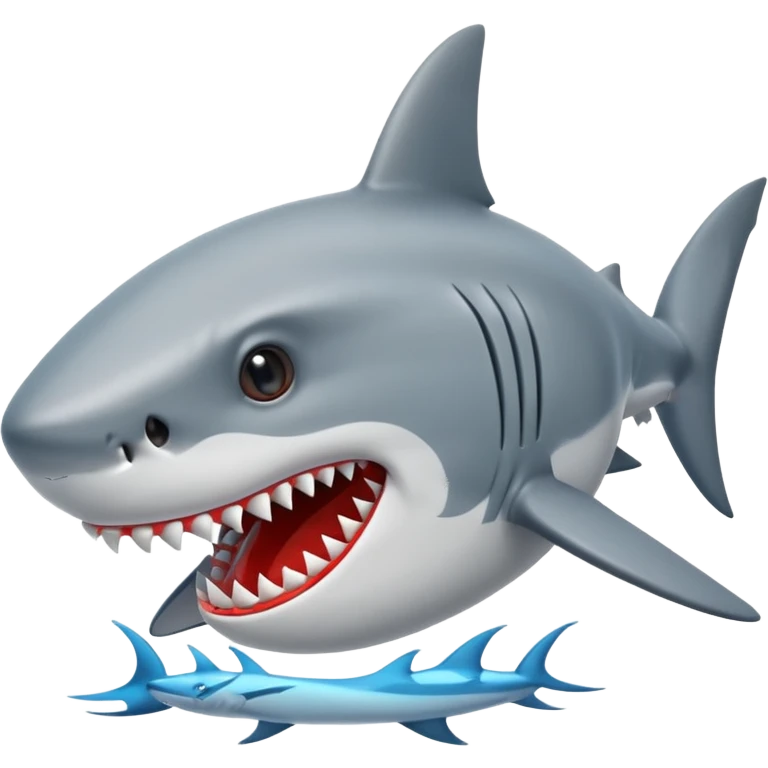 Shark with shoes emoji