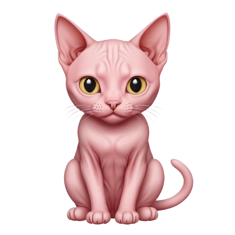 Hairless cat sitting emoji
