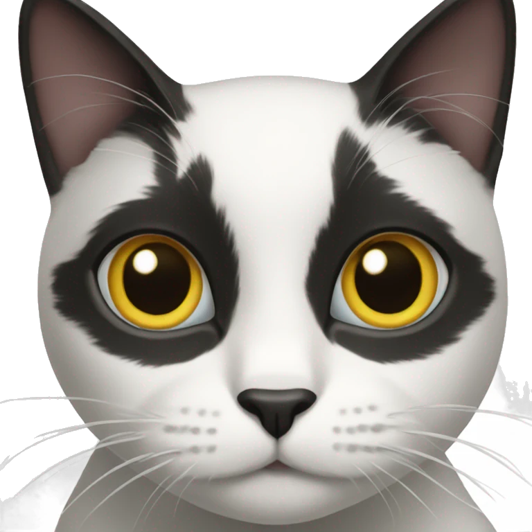 Black and white cat emoji