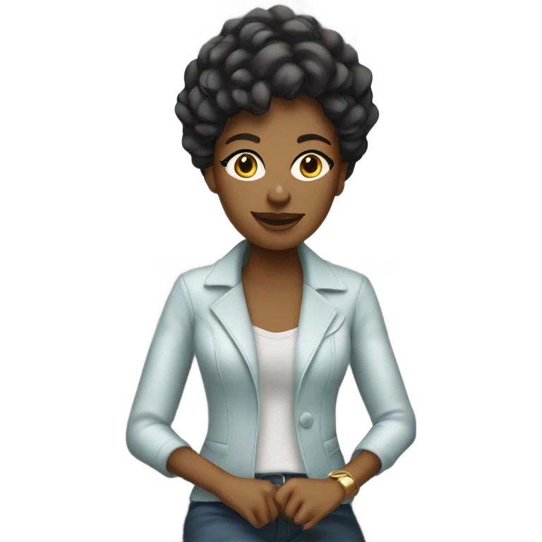 stylish female in car interior emoji