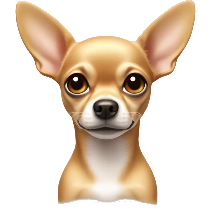 Tan chihuahua no white on head emoji