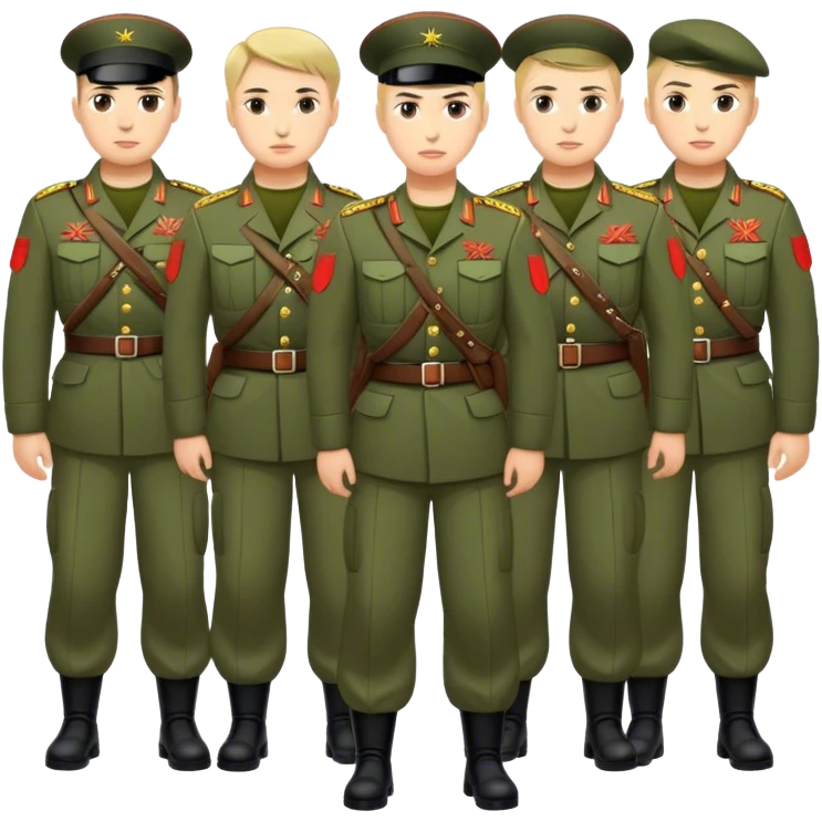 big modern Russian army, photorealistic emoji