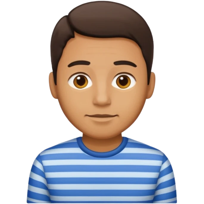 stripped shirt wearing man emoji