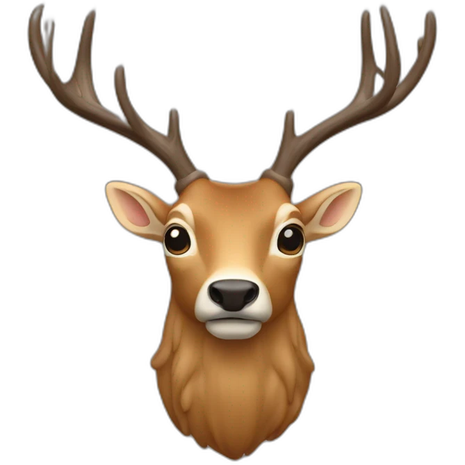cerf qui fait un clin d’œil  emoji