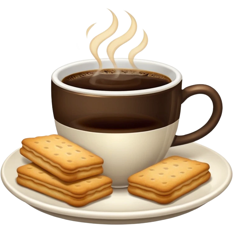Coffee and biscuits  emoji