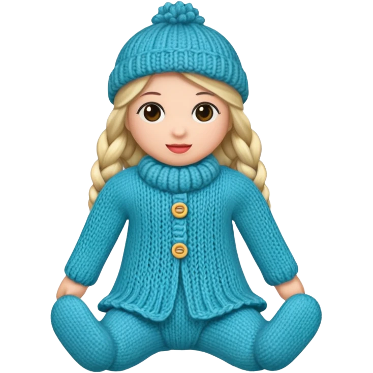 knitted doll emoji