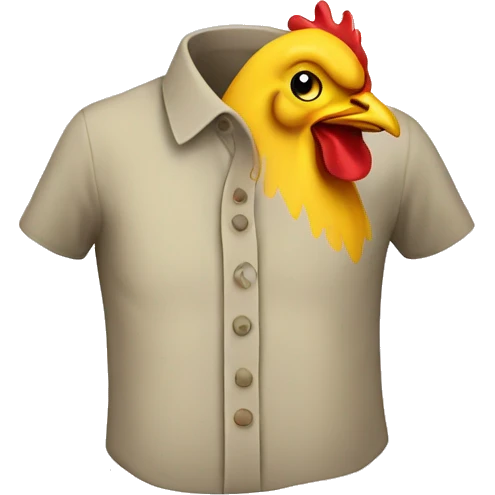Shirt with chicken on it emoji