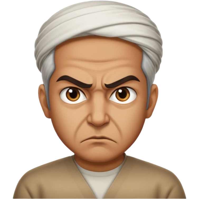 in profile, angry Iranian emoji