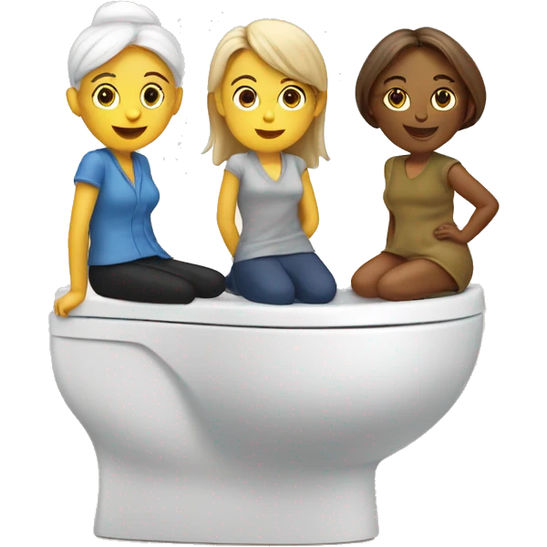 Skibidi toilet with women emoji