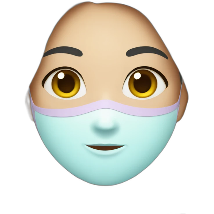 girl with a Beauty mask emoji