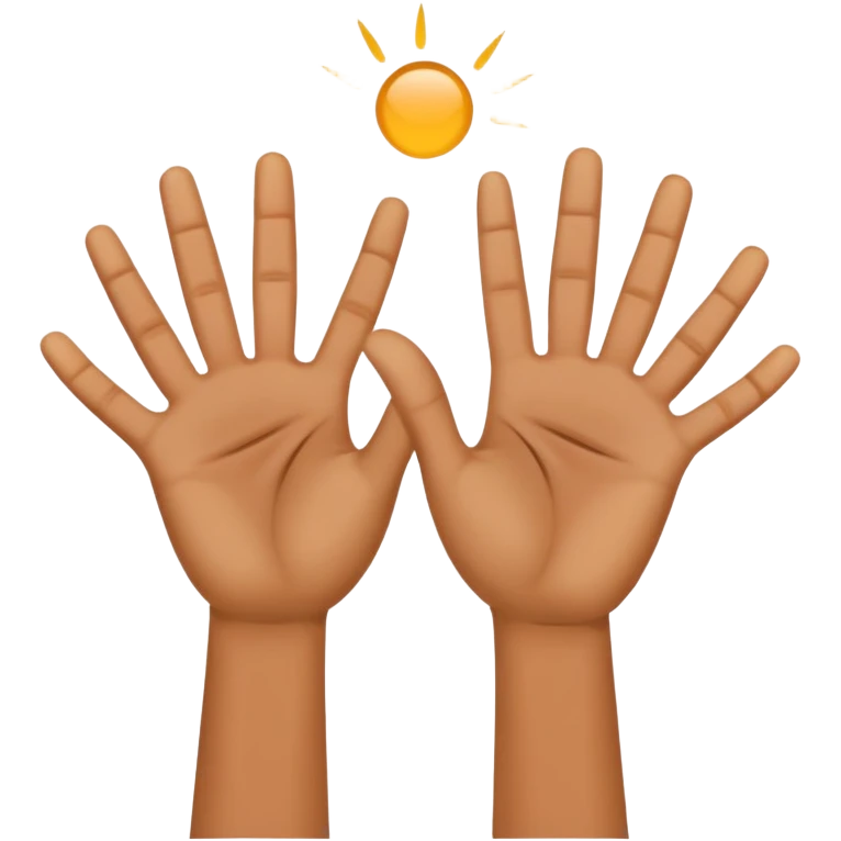 Two hands celebrating  emoji