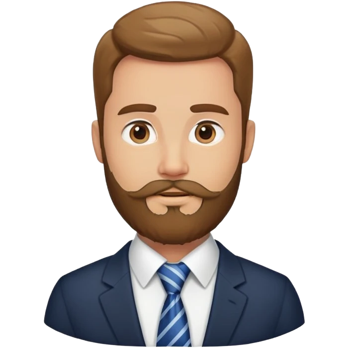 man tie beard conservative emoji