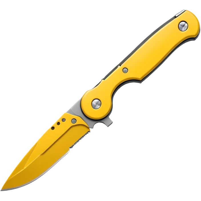 Foldable Pocket Knife yellow emoji