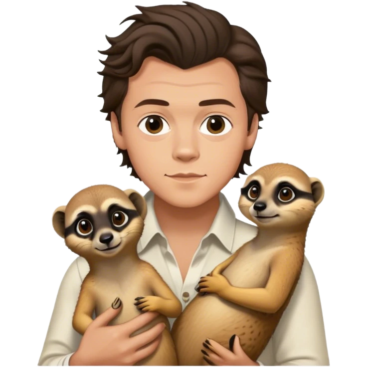 Harry Styles holding a meerkat  emoji