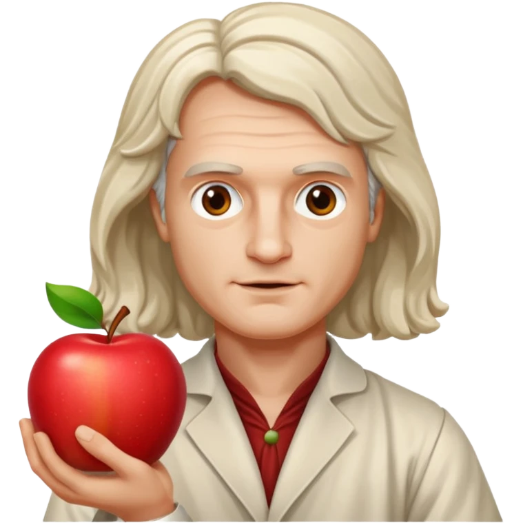 isaac newton with apple' emoji