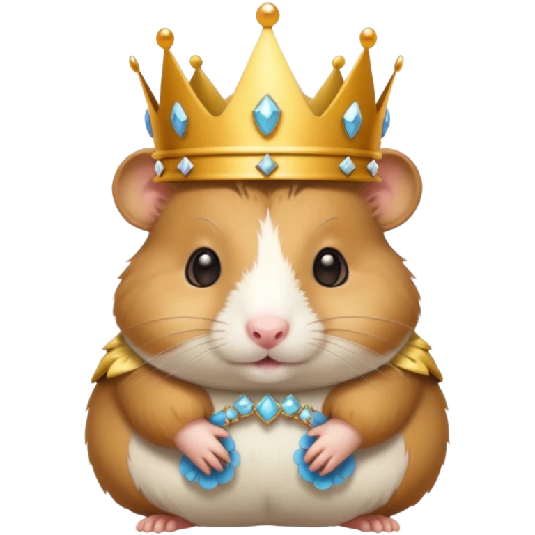 Hamster wearing a crown emoji