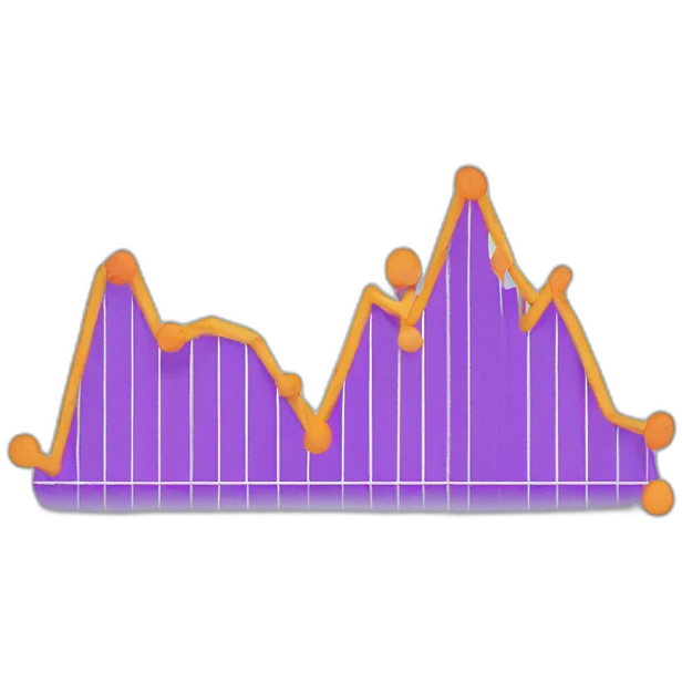 market graph on phone emoji