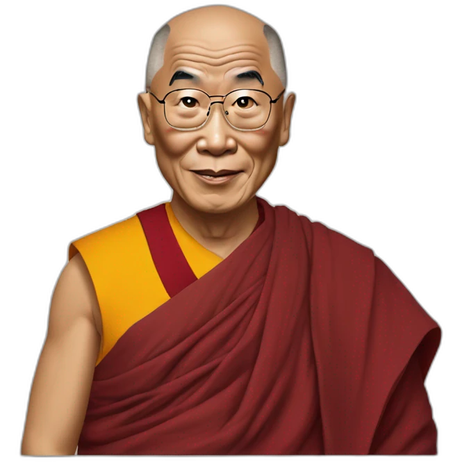 dalai lama sotting emoji