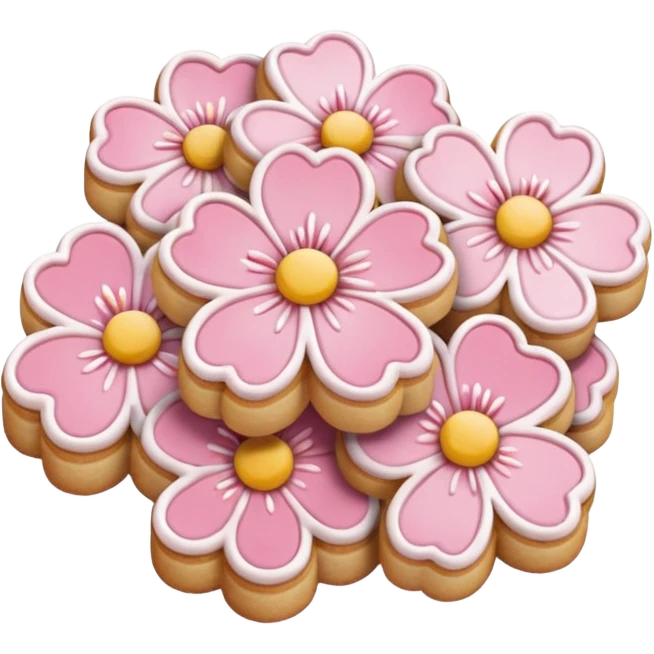 Cherry blossom shaped cookies  emoji
