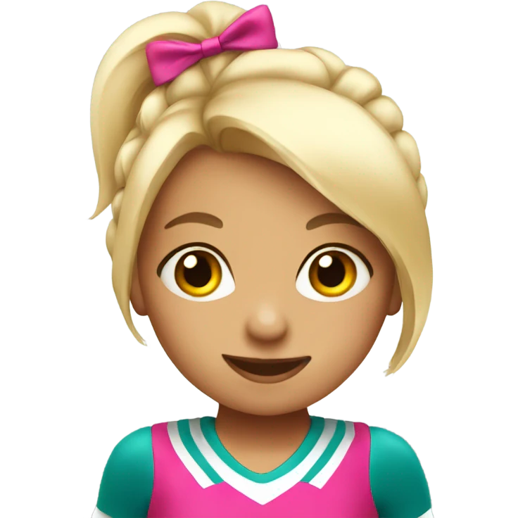 little girl cheerleader emoji