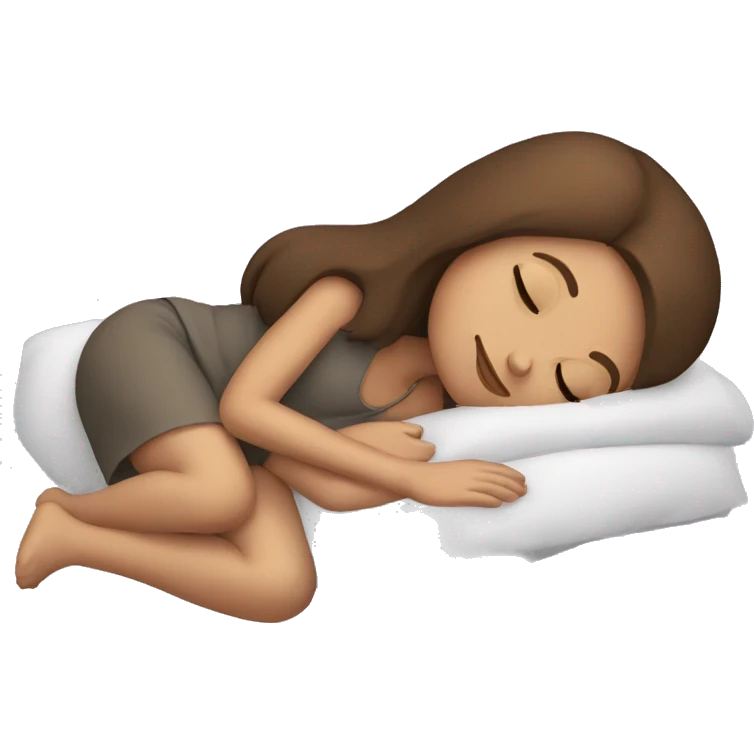 brown hair girl sleeping emoji