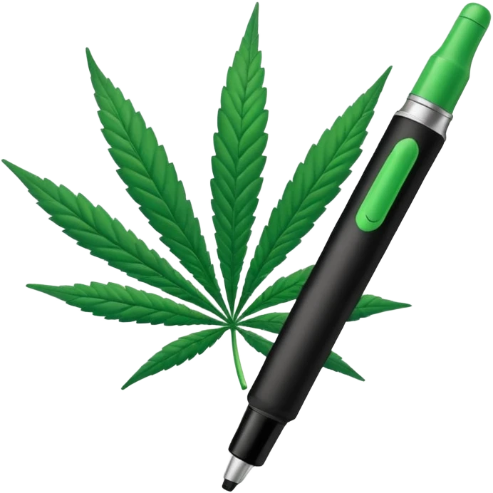 permanent marker with cannabis leaf emoji