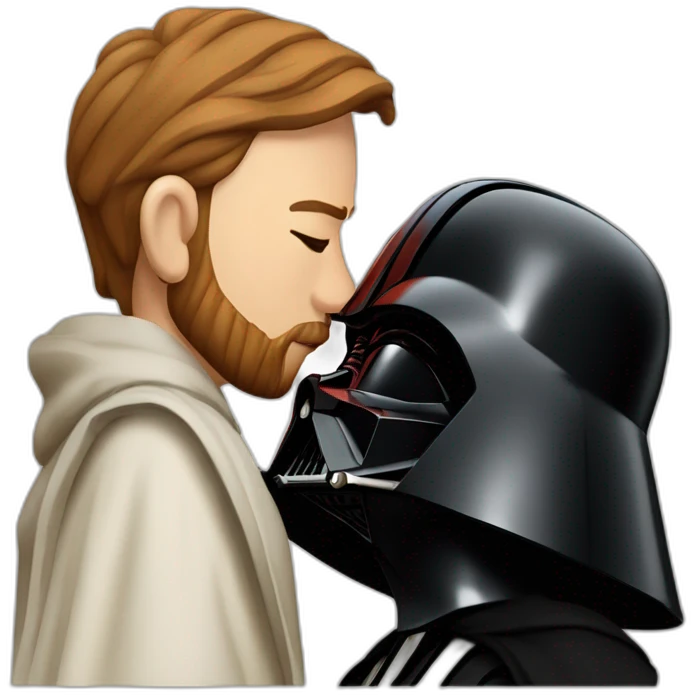 Obi-wan kenobi kissing dark vader emoji