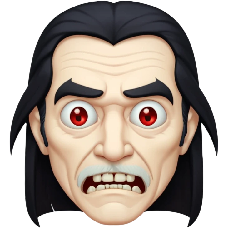 sad face vampire old man long hair
 emoji