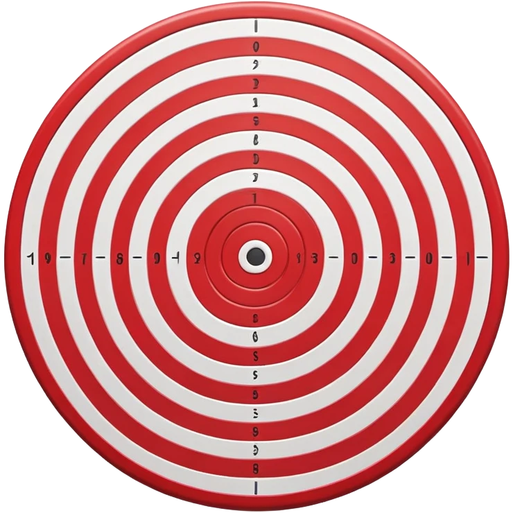bullseye target with red and white concentric circles emoji