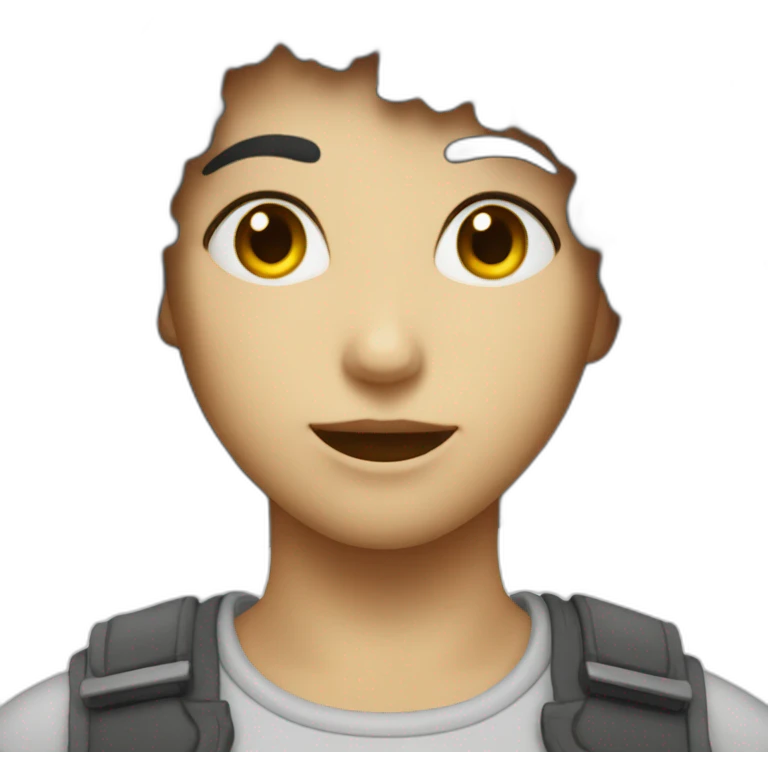 visage flou emoji