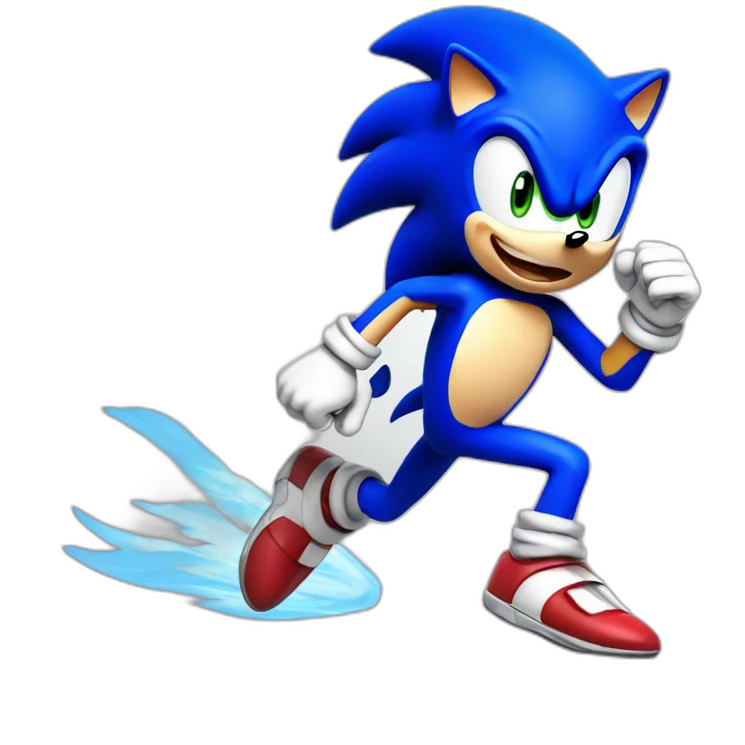 sonic the hedgehog, running emoji