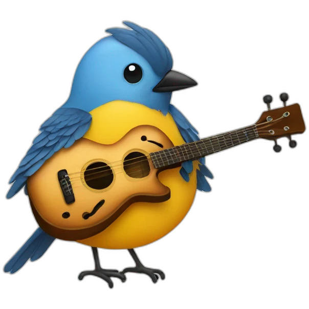 music with bird emoji