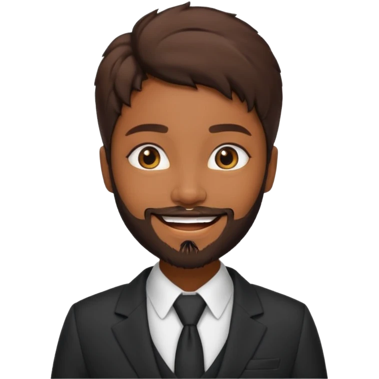 bearded black woman in a suit emoji