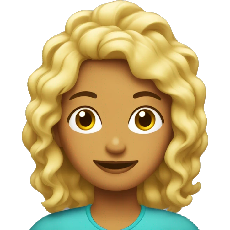 chica pelo ondulado color frambuesa emoji