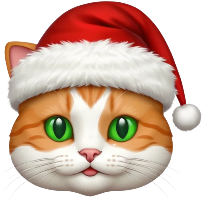 gato com gorro de natal emoji