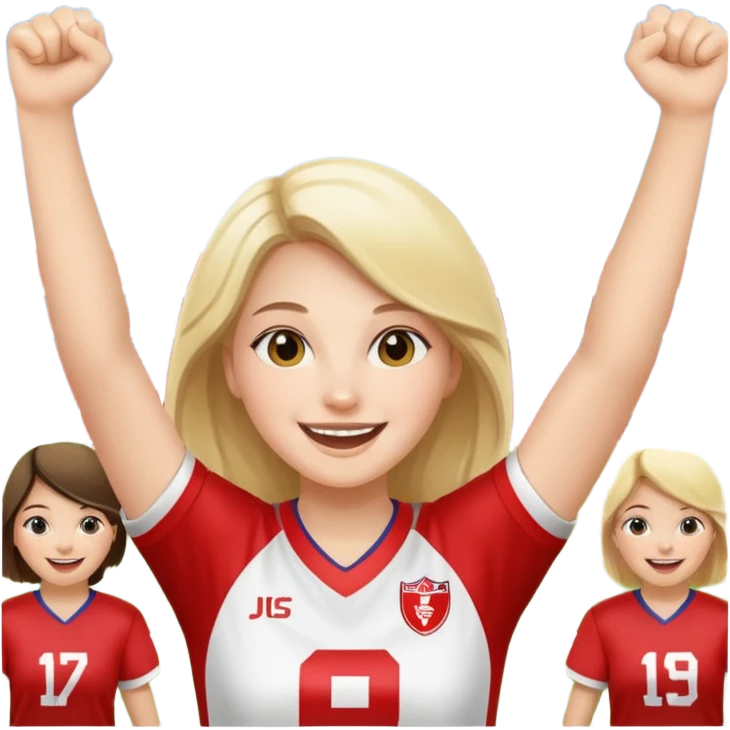 girl cheering on a football game emoji