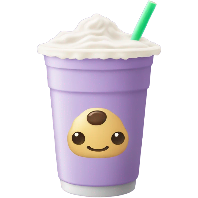 taro milk tea with boba pearls  emoji