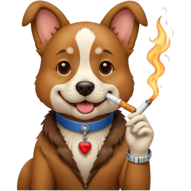 Dog smokeing emoji