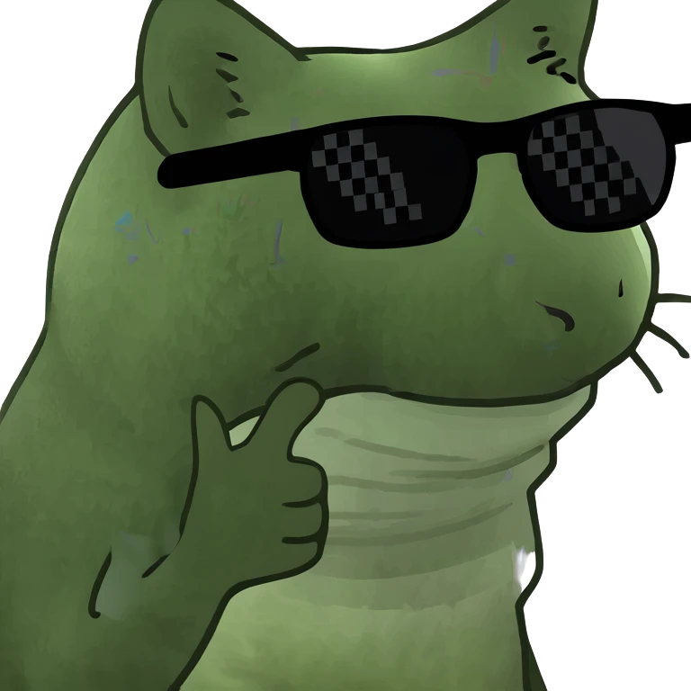 Cat with sunglasses emoji