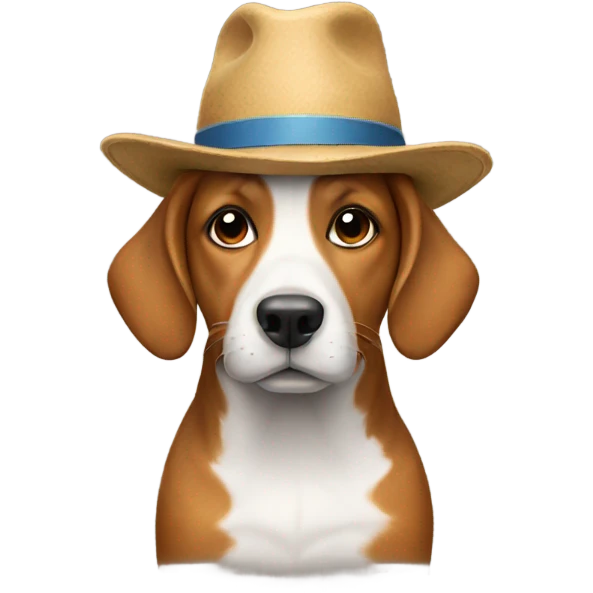 Dog with hat emoji