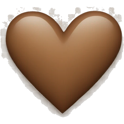 Brown and tan checkered heart emoji