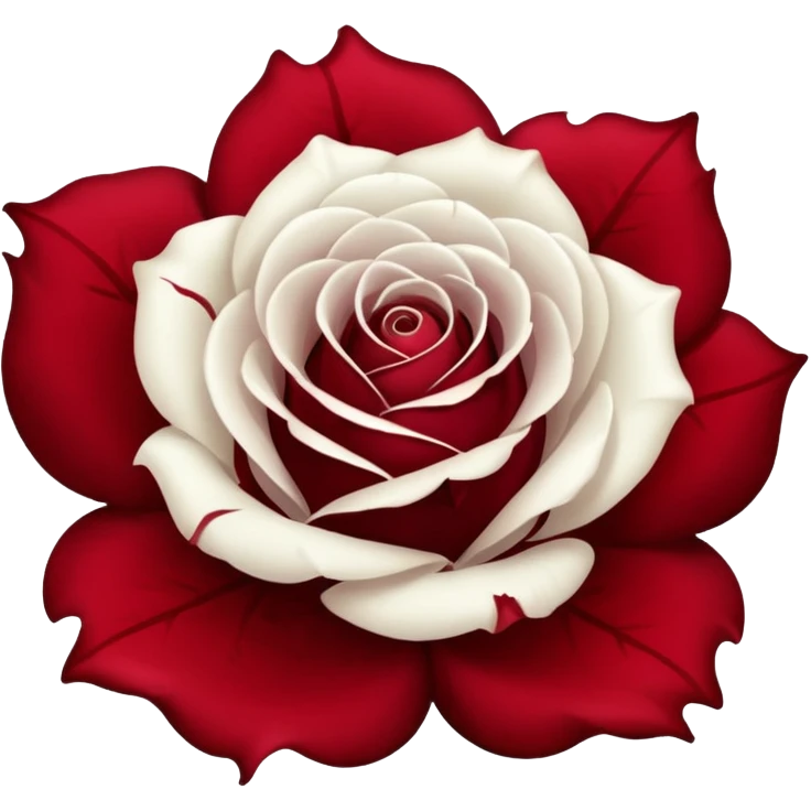 white rose stained in blood emoji