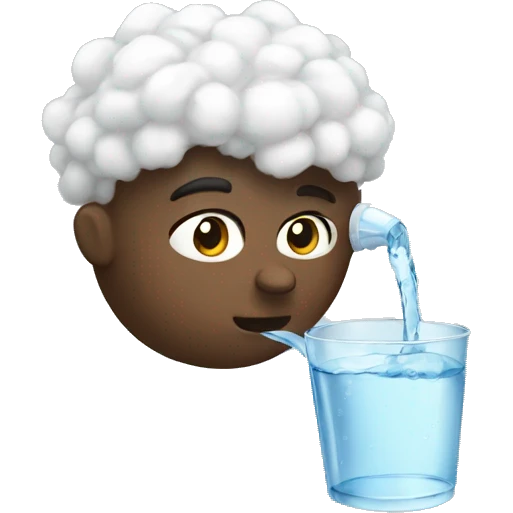 cotton is drinking water emoji