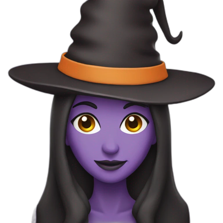 a birthday cake that is wearing a witch hat emoji