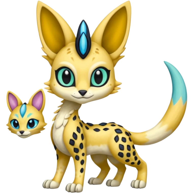 Meloetta-Sergal-Serval-Toothless-Cresselia-Palkia-Stitch-Fakémon-creature-hybrid emoji